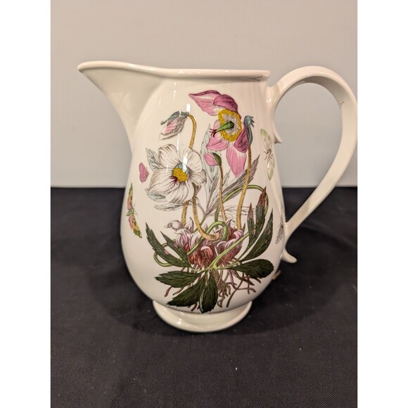 Portmeirion Botanic Garden Large Pitcher Jug 8.75" Pasque Flower Made in Britain - Picture 1 of 8